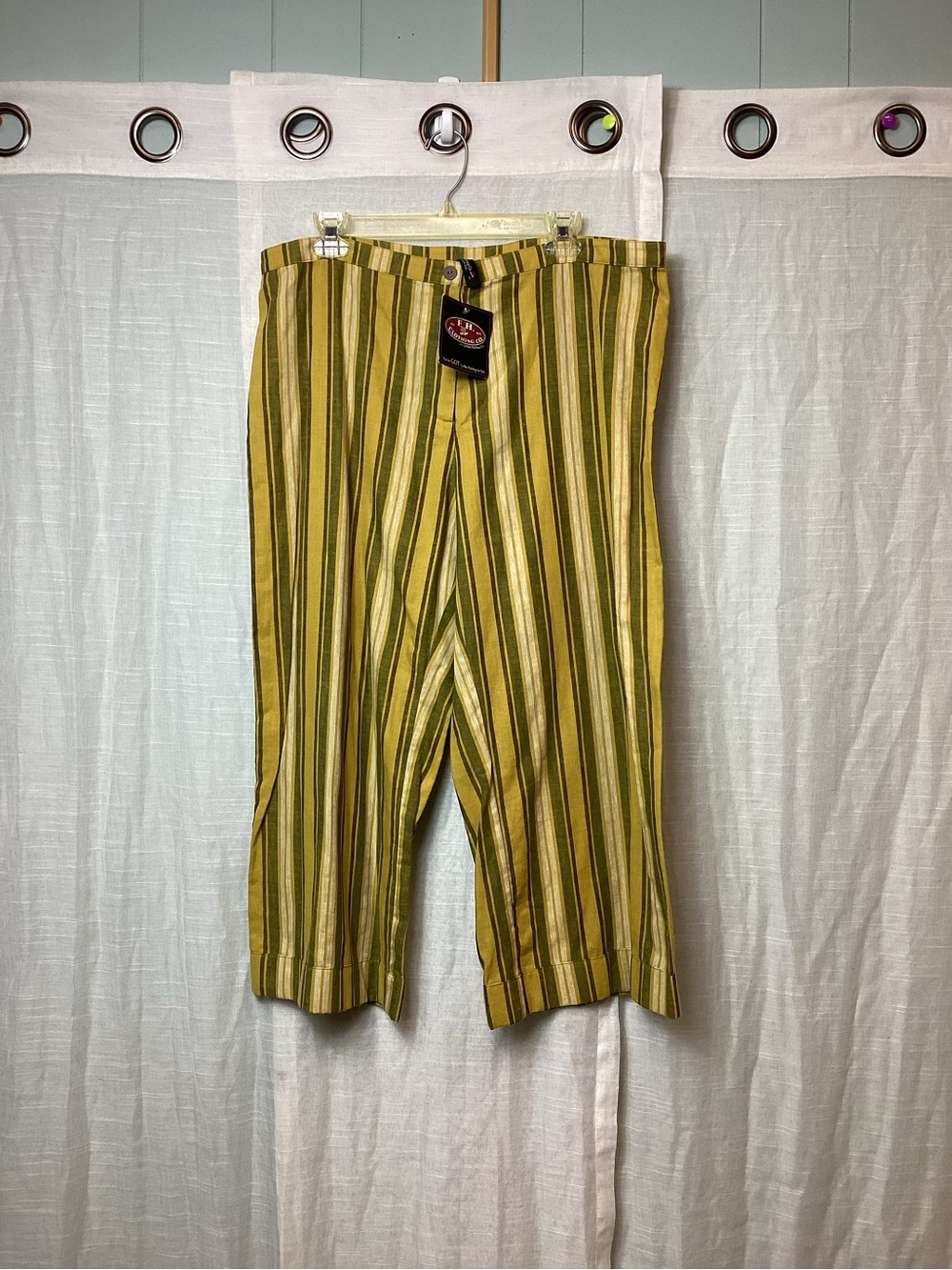 NWT F.H. Clothing co. Multi-Toned Earth Stripe Trousers; Size: XL